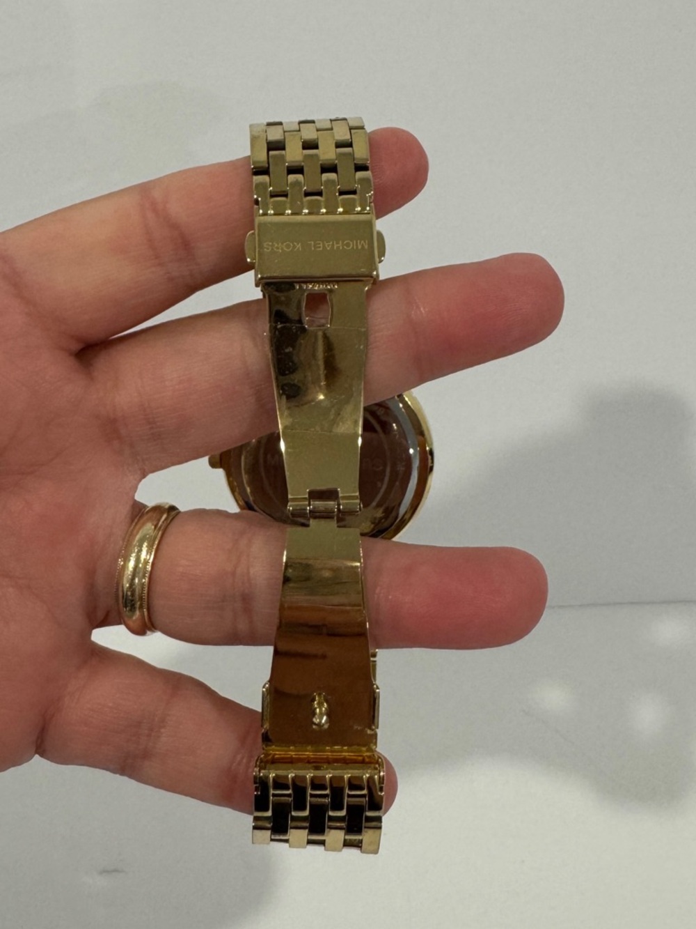 Michael Kors Gold Tone Crystal-Accented Watch - Picture 5 of 6